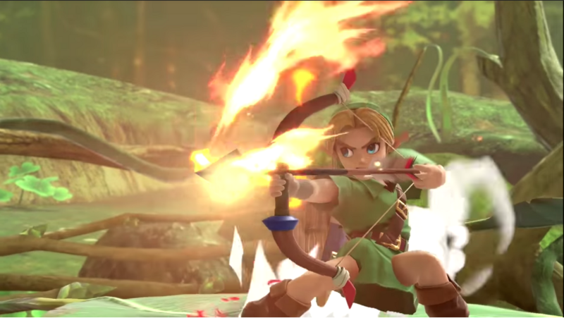 File:SSBU Young Link Fairy Bow and Fire Arrow.png