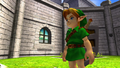 The Triforce of Courage appearing on Link's hand at the end of the game from Ocarina of Time 3D