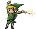 Link using the Wind Waker