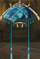 The Paraglider with the Zora Fabric equipped from Tears of the Kingdom