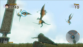 Battling the Aeralfos, Link can shoot their wings to stunt their mobility