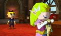 Princess Zelda playing the Spirit Flute in her chambers