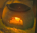 A Cooking Pot furnace in Kakariko Village from Breath of the Wild
