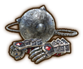 Silver Gauntlets with the Ball and Chain