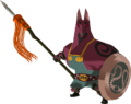 A black Darknut wielding a Moblin Spear from The Wind Waker