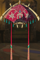 The Paraglider with the Zora-Champion Fabric equipped from Tears of the Kingdom