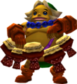 Goron Link playing the Goron Drums as seen in Majora's Mask 3D