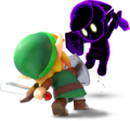 Link fighting Shadow Link
