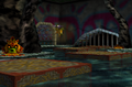 Platforms moving along a stream from Majora's Mask
