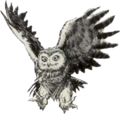 Owl artwork from the Link's Awakening guide