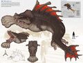 Concept art for a Molduga from Breath of the Wild