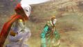 Ghirahim and Zant bowing to Ganondorf from Hyrule Warriors