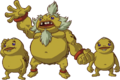Artwork of two Gorons with their elder from Oracle of Ages