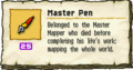 The Master Pen along with its description