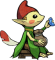 A Forest Picori holding a bag of Kinstone Pieces