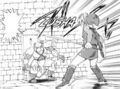 Link about to face Moblin Chief from the Link's Awakening manga by Ataru Cagiva