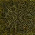 A floor design found in the Forest Temple from Twilight Princess HD, used in the room with Tile Worm enemies. The left half is used for the underside of the tile and the right half is used for the top side