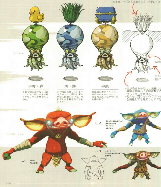 File:BotW Octorok and Bokoblin Concept Artwork.jpg - Zelda Wiki