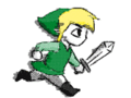 Example animation featuring Link running, used on the official Japanese website for Flipnote Studio 3D