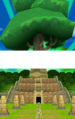 The true height of the Forest Temple from Spirit Tracks, shown with empty space to represent the spacing of the two Nintendo DS screens