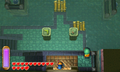 Rafts inside a Treasure Hunter Cave in A Link Between Worlds