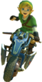 Link's victory pose when he comes in first place