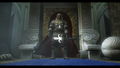 Ganondorf standing inside the Throne Room from Twilight Princess HD