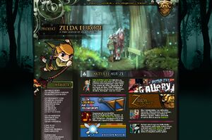 Screenshot Zelda Europe Website