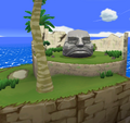 A Stone Head sits atop Stone Watcher Island in The Wind Waker