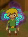 Link afflicted with the Paralyzing Fog's curse in The Wind Waker
