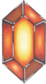 Artwork of a red Rupee from A Link to the Past