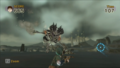 The entire arm disintegrating with the hand
