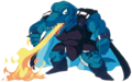 Artwork of a Blue Zazak from A Link to the Past