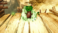 A promotional screenshot of a Korok from Hyrule Warriors: Age of Calamity