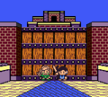 Link and Prince Richard in front of Kanalet Castle from Link's Awakening DX