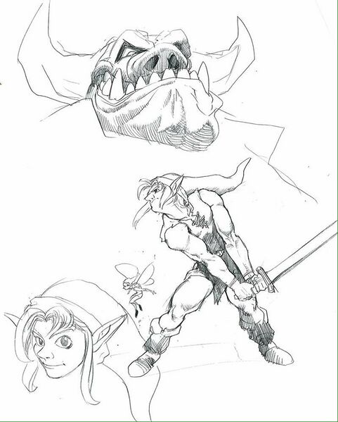 File:OoT Link and Ganon Concept Artwork.jpg