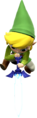 Toon Link performing the Down Thrust in Super Smash Bros. for Wii U