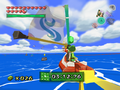 Link competing in the Boating Course Minigame