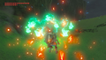 Daruk's spirit countering an enemy hitting Link's Daruk's Protection from Breath of the Wild