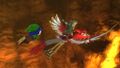 Sonic and Link riding his Loftwing
