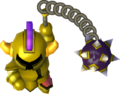 A Gold Ball and Chain Trooper from A Link Between Worlds
