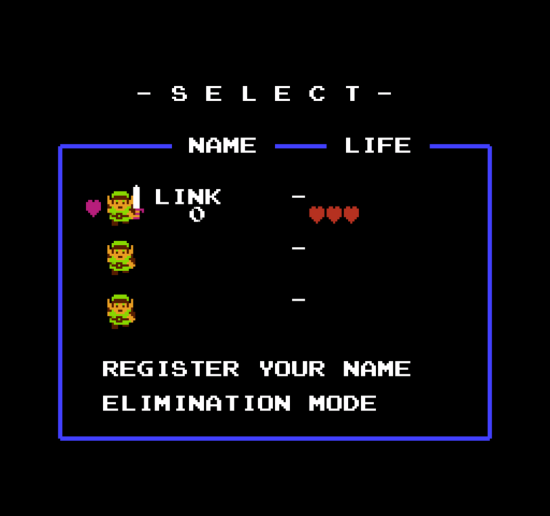 File:TLoZ Second Quest Select.png - Zelda Wiki