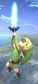Toon Link performing the Jump Thrust in Super Smash Bros. Brawl