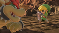 Toon Link facing Bowser from Super Smash Bros. Ultimate