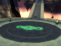 The platform where Link powers his sword at the entrance of the Twilight Realm from Twilight Princess