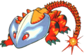 Artwork of the Helmasaur King from A Link to the Past (Barcode Battler II)