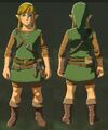 Link wearing the Hero of the Wild Set from Breath of the Wild