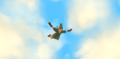 Link falling through the Sky from Skyward Sword HD