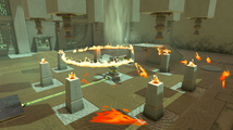 Step 5: Activating the contraption and lighting the Torches in quick succession