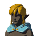 Icon of the Hylian Hood with Light Blue Dye worn down from Tears of the Kingdom